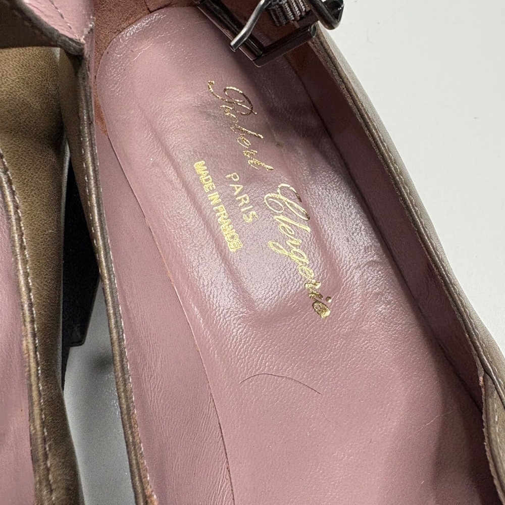 Robert Clergerie Paris Mary Jane Leather Platform Wedge Shoes Womens 8.5 - Picture 2 of 9